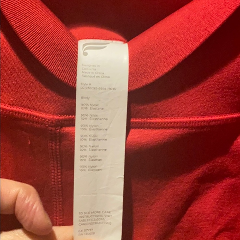 Fabletics Compression Red Leggings Size Small - image 5